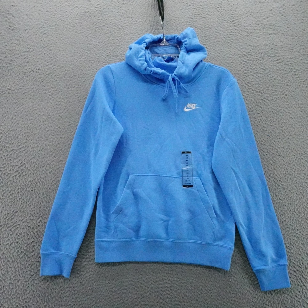 Nike Sportswear Club Fleece Hoodie Womens XS University Blue NEW